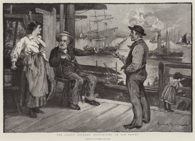 Der Rückzug des Piloten, einen alten Freund erkennend von Davidson Knowles